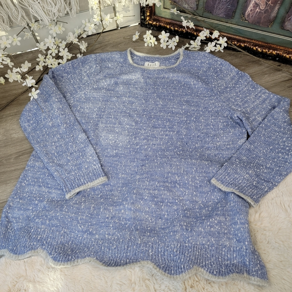 ELLE Scallop Hem Sweater